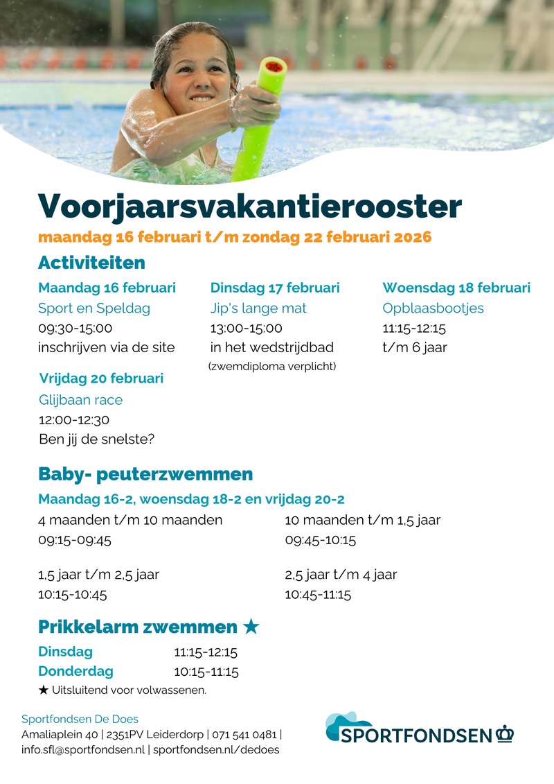 Voorjaarsvakantie 2026 voorkant